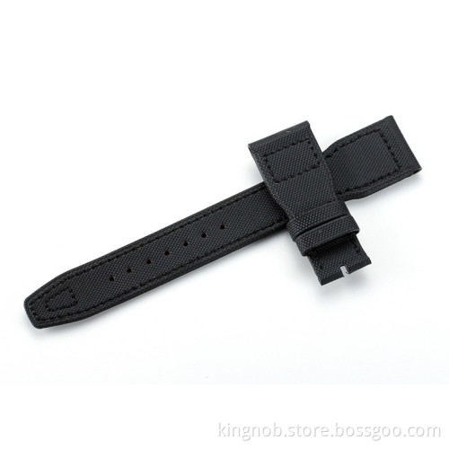IW-15 Good Quality Handmade Black leather watch with steel buckle